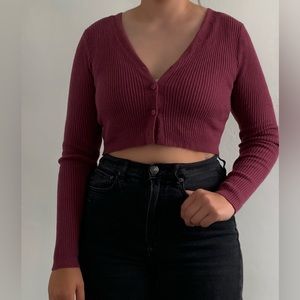 Thin Cropped Cardigan